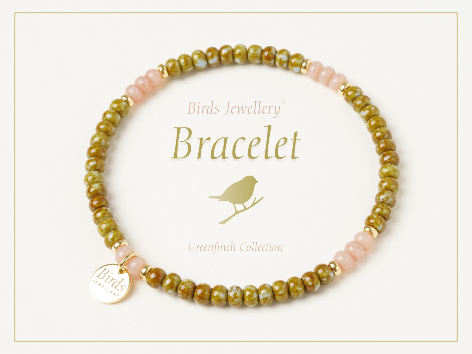 Bracelet | Olive Green | Nude Pink | Golden Silver