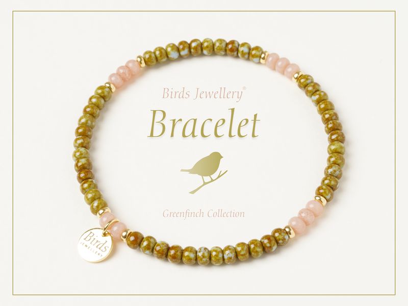 Bracelet | Olive Green | Nude Pink | Golden Silver