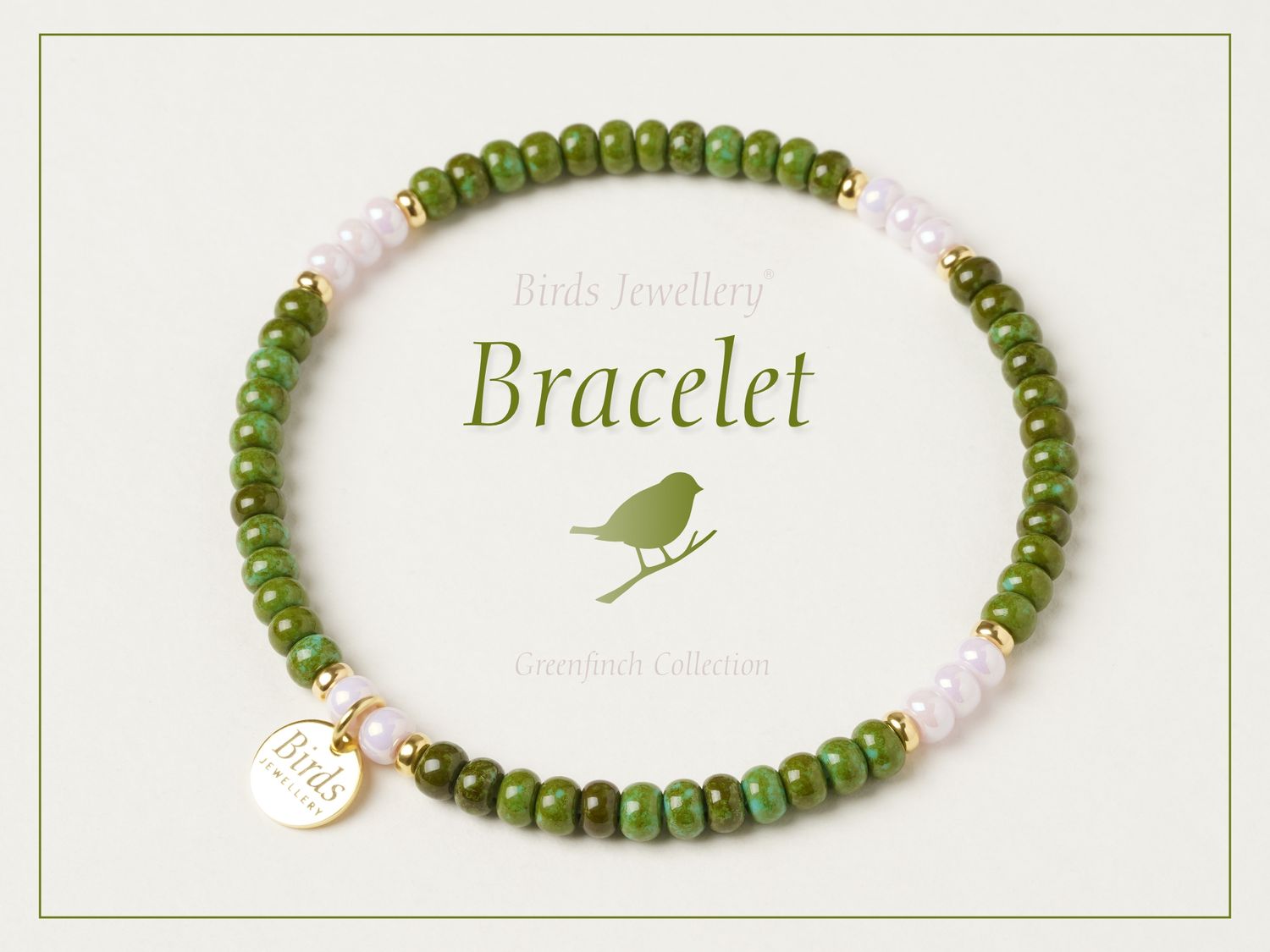 Bracelet | Alpine Green | Pink | Golden Silver