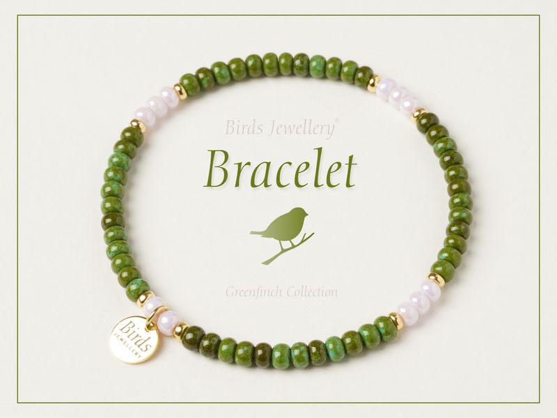 Bracelet | Alpine Green | Pink | Golden Silver