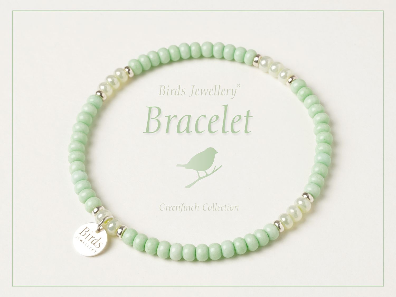 Bracelet | Pastel Green | Light Green| Silver