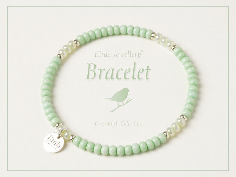 Bracelet | Pastel Green | Light Green| Silver