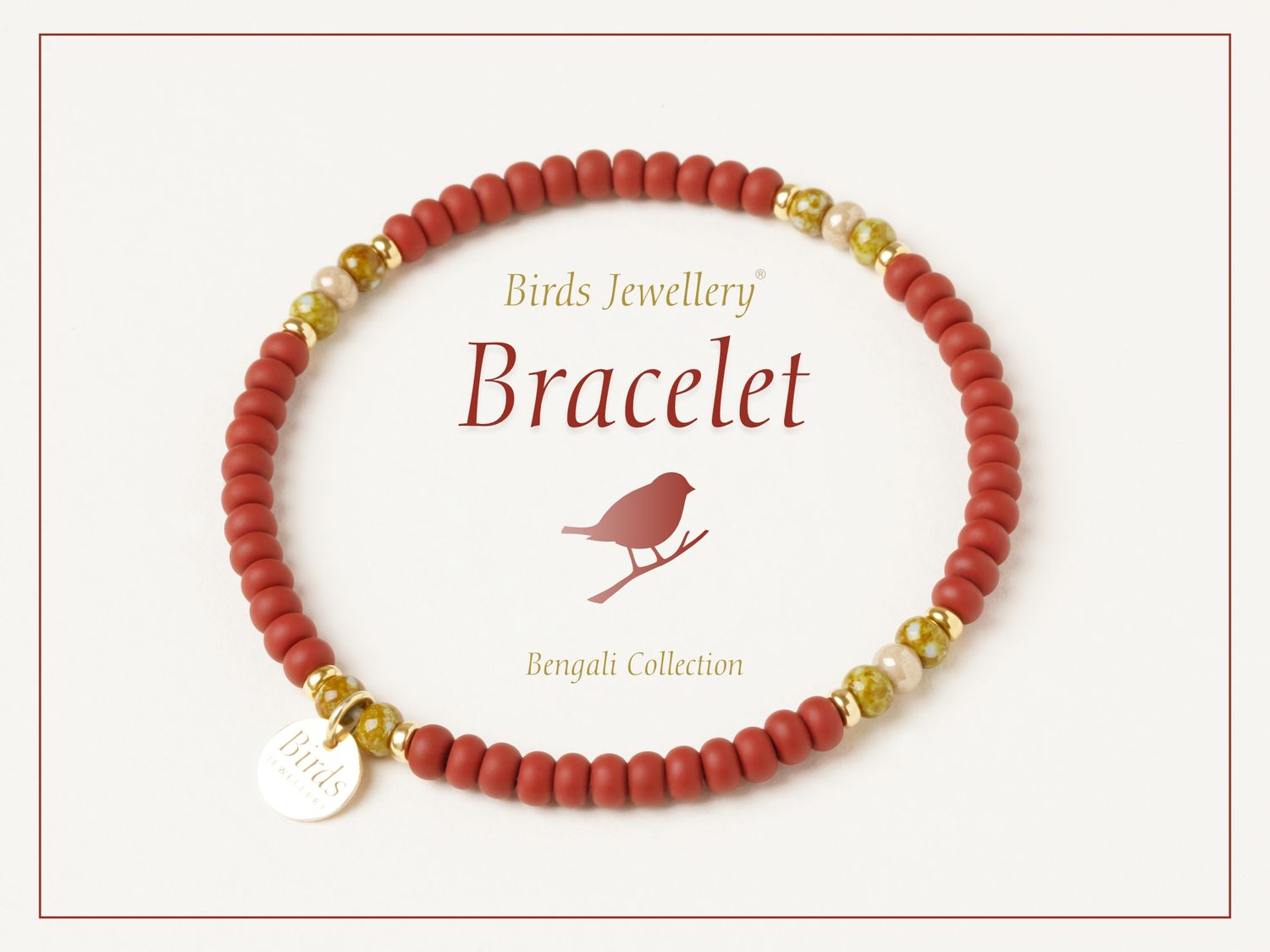Bracelet | Burgundy | Beige | Green | Golden Silver