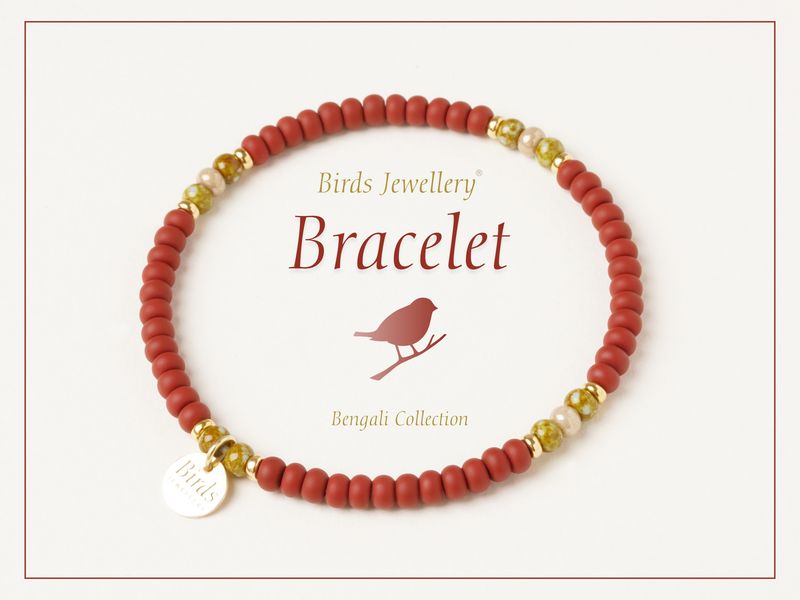 Bracelet | Burgundy | Beige | Green | Golden Silver