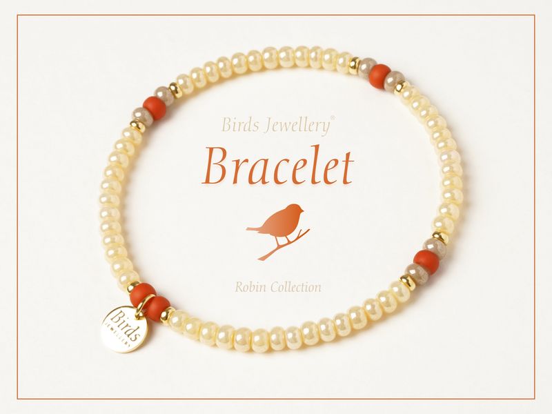 Bracelet | Cream | Terracota | Beige | Golden Silver