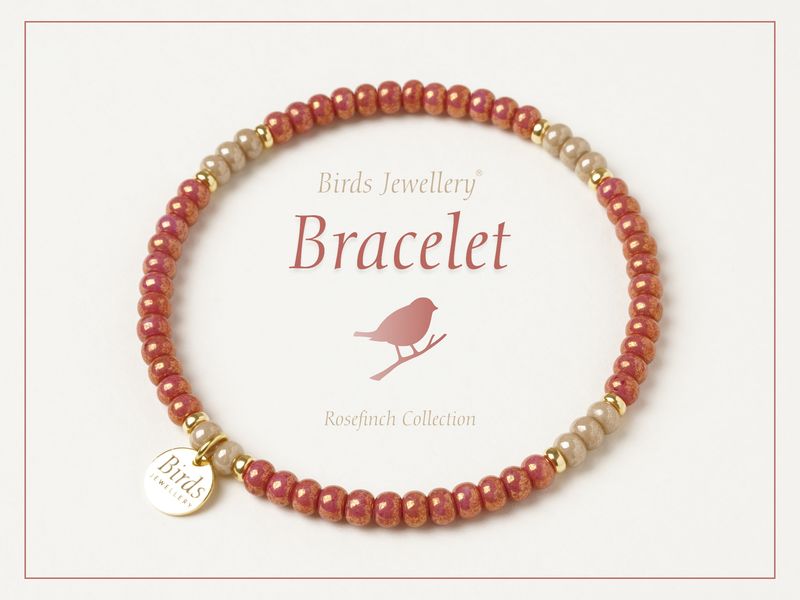 Bracelet | Dusty Pink | Beige | Golden Silver
