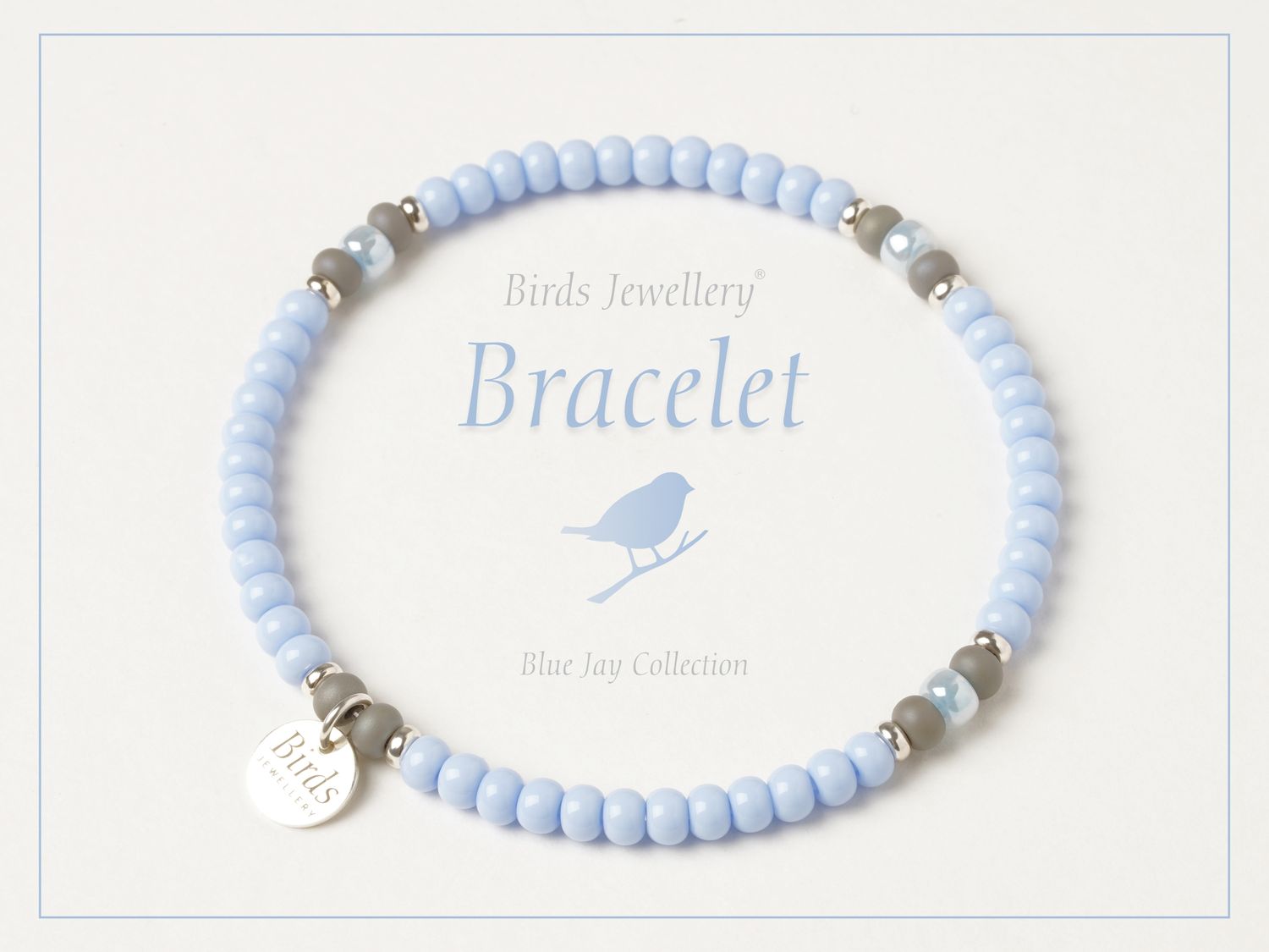 Bracelet | Blue | Gray | Sky blue | Silver