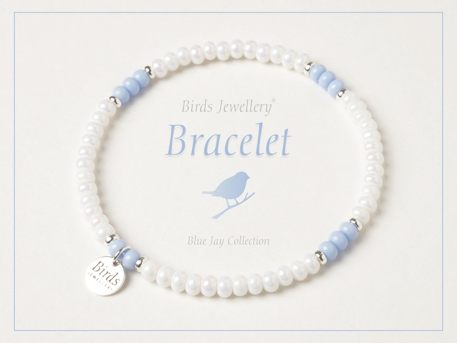 Bracelet | White | Blue | Silver