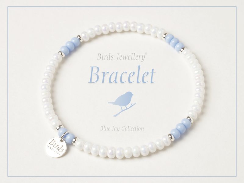 Bracelet | White | Blue | Silver