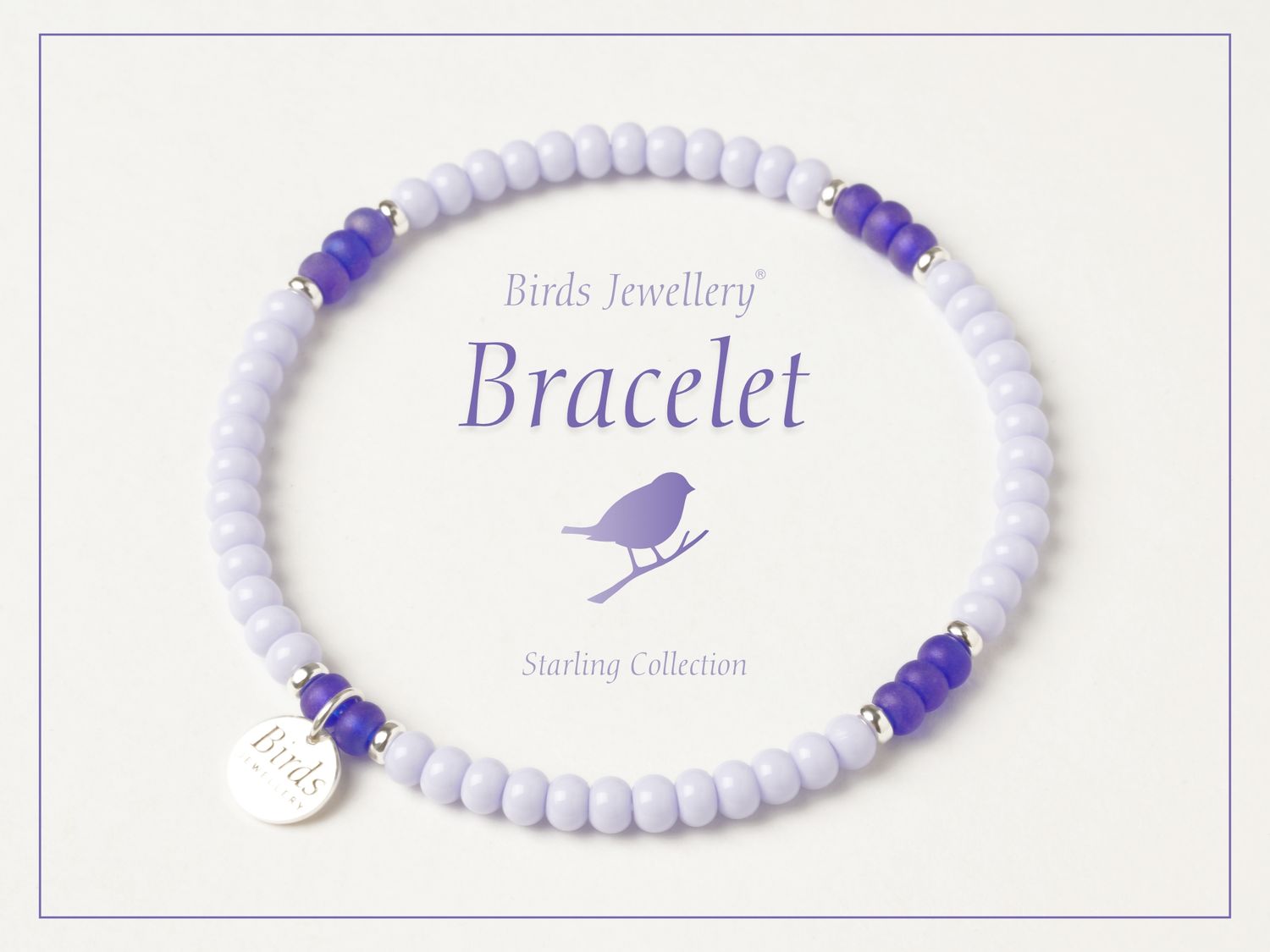 Bracelet | Lavender | Cobalt Purple and Blue | Silver
