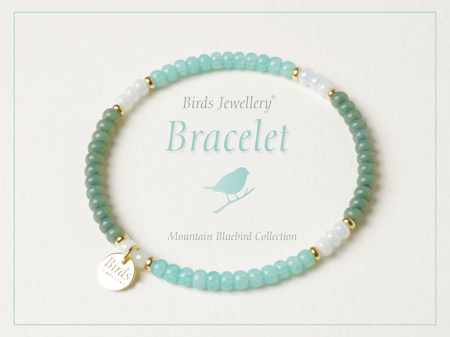 Bracelet | Mint Blue | Jade | Aquamarine |Silver Gold