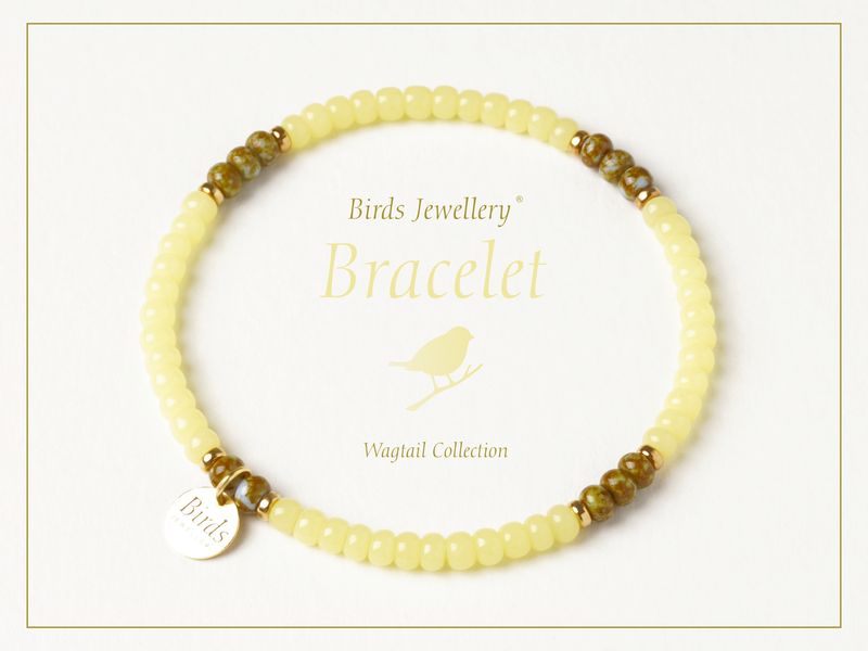 Bracelet |Olive Green| Lemon Yellow|Golden Silver