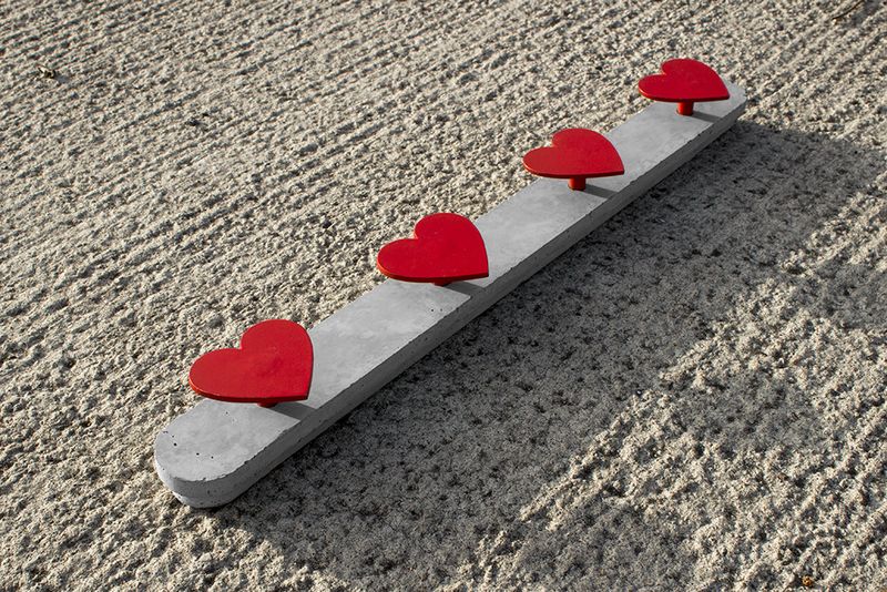 Wieszak betonowy - Heart
