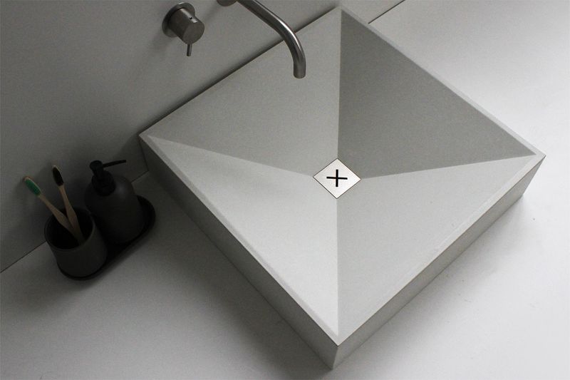 Umywalka betonowa Urbanform.design IXY z odpływem standardowym na zamówienie
