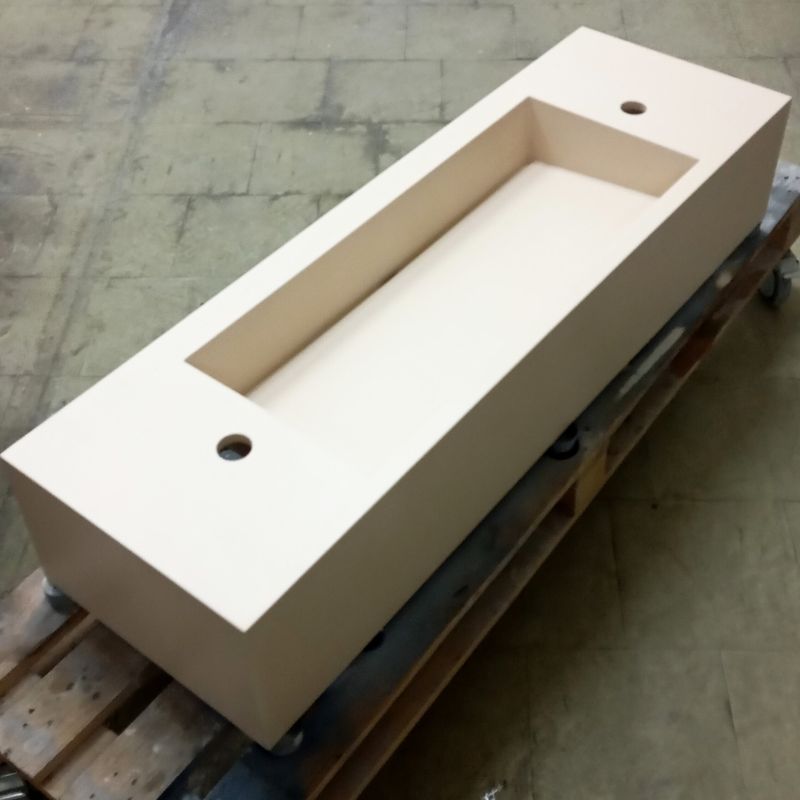 Umywalka na wymiar z odpływem liniowym Pooly XL - Piaskowa