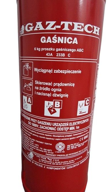 Gaśnica proszkowa - 6 kg