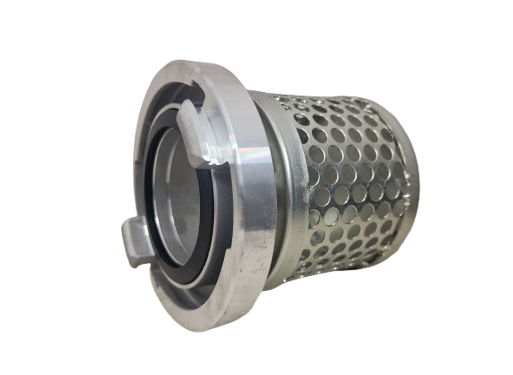 Smok kosz ssawny prosty z nasadą węża Fi-75mm stalowy