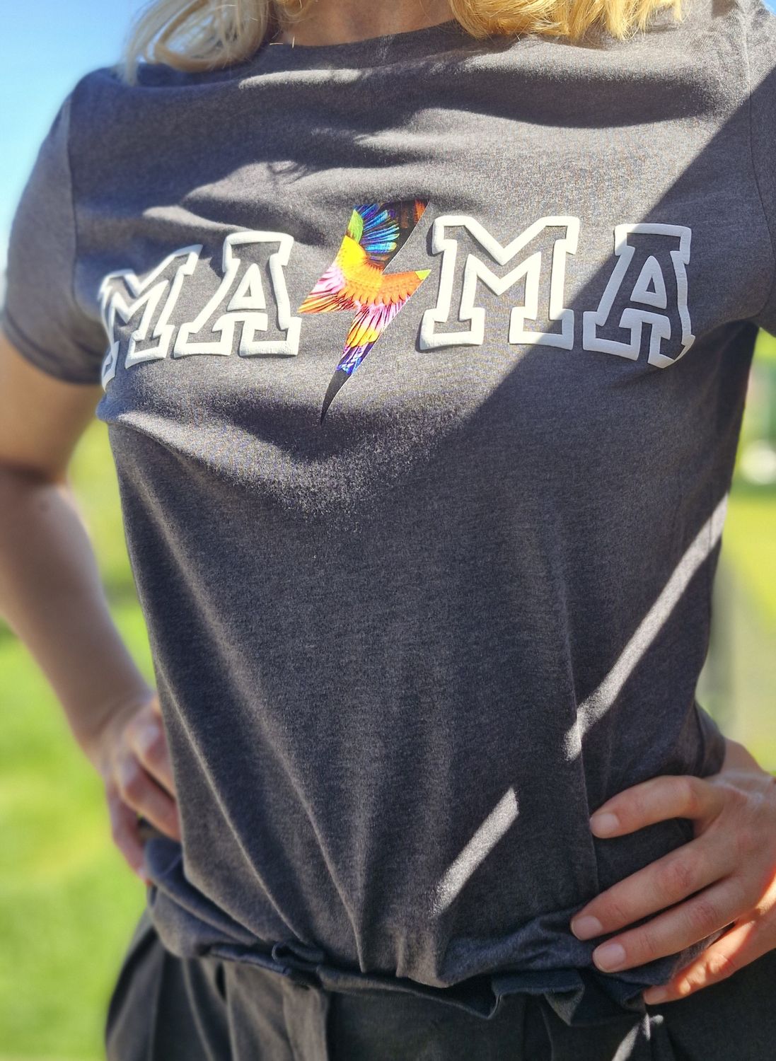 T-shirt MAMA (ciemnoszary)