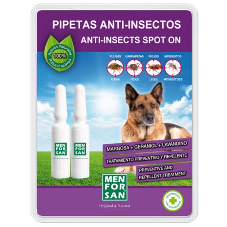 PIPETAS ANTI INSECTOS 3 ACTIVOS PERROS MENFORSAN