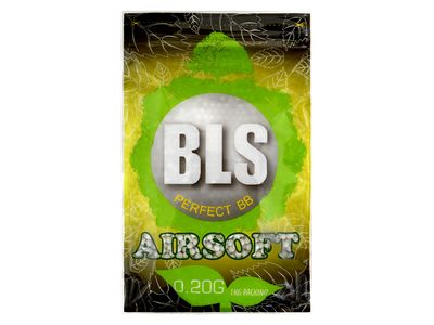 BLS 0.20g airsoft BB&#39;s – lichte en nauwkeurige BB’s voor snelle schoten, geschikt voor AEG, GAS, HPA en Spring, 1kg verpakking.