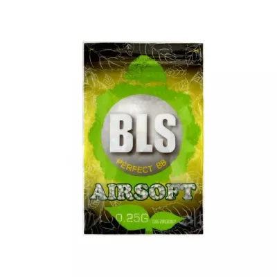 BLS 0.25g airsoft BB&#39;s – nauwkeurige munitie voor AEG, GAS, HPA en Spring aandrijvingen, 1kg verpakking.