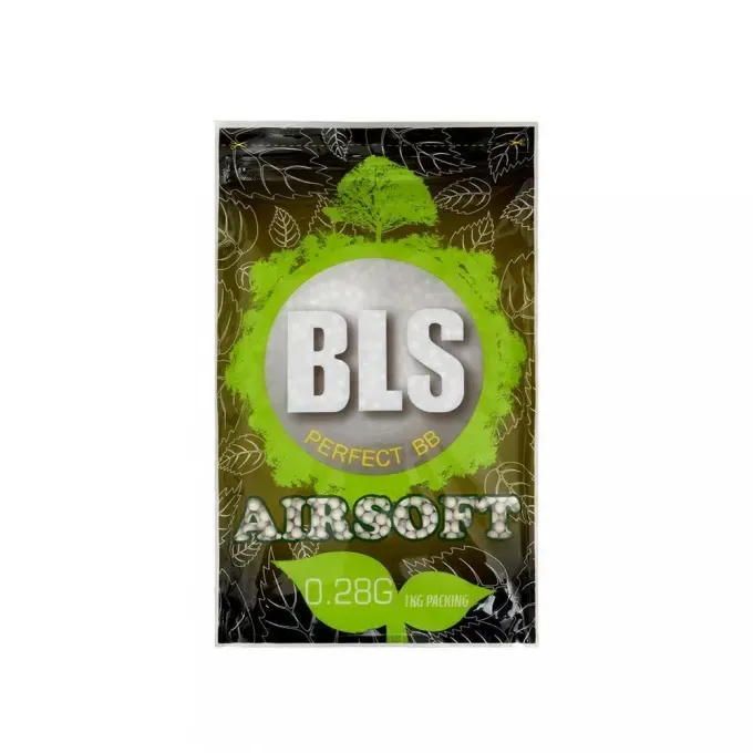 BLS 0.28g airsoft BB&#39;s – zware en stabiele munitie voor precisieschoten, geschikt voor AEG, GAS, HPA en Spring, 1kg.