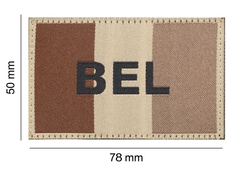 Belgische Vlag 50 X 76mm - Desert