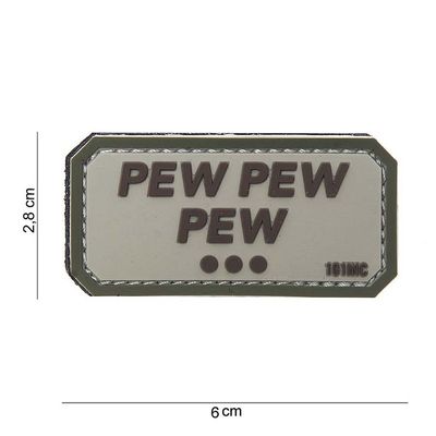 Pew Pew Pew PVC Patch – Beige