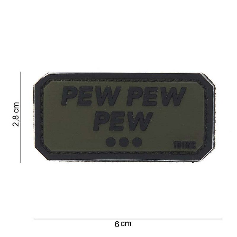 Pew Pew Pew PVC Patch – Green