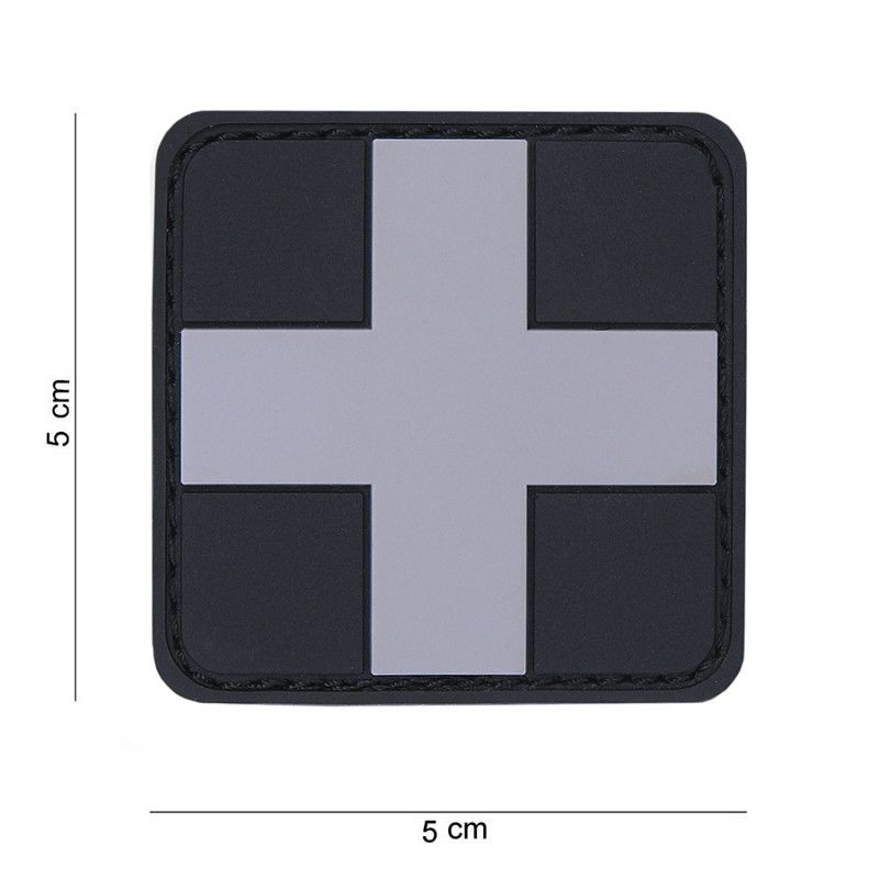 Medic Cross PVC Patch – Zwart/Grijs