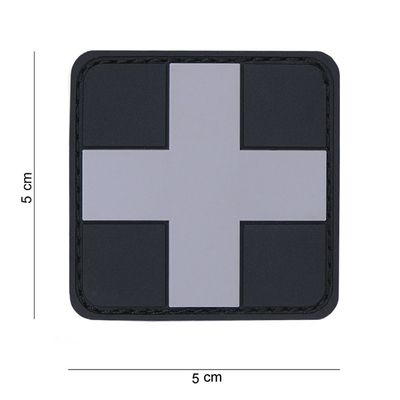 Medic Cross PVC Patch – Zwart/Grijs
