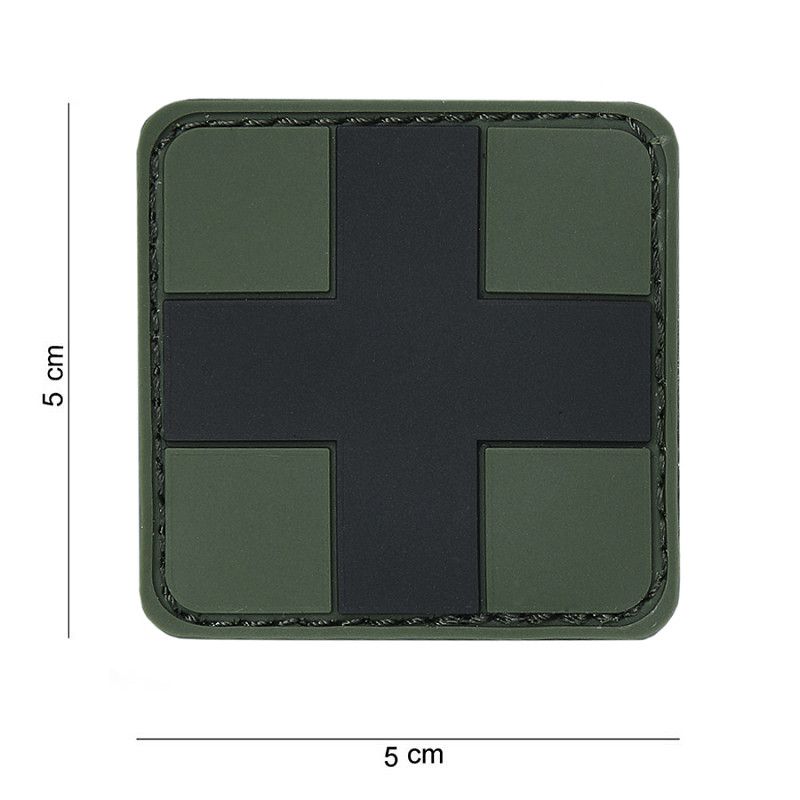 Medic Cross PVC Patch – Groen/Zwart