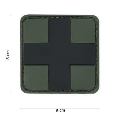 Medic Cross PVC Patch – Groen/Zwart