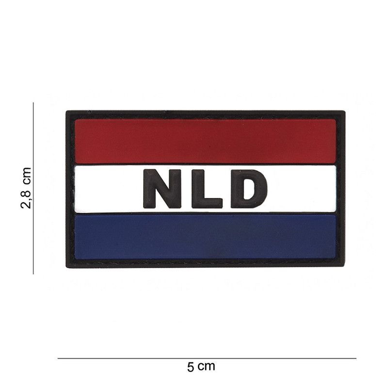 Nederland PVC Patch – Kleur met NLD-opdruk
