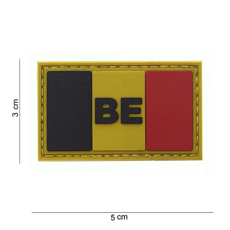 België PVC Patch met BE-opdruk