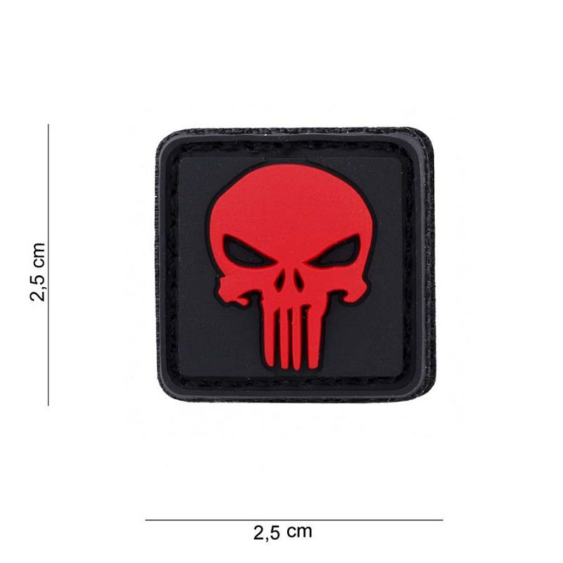 Punisher PVC Patch – Rood