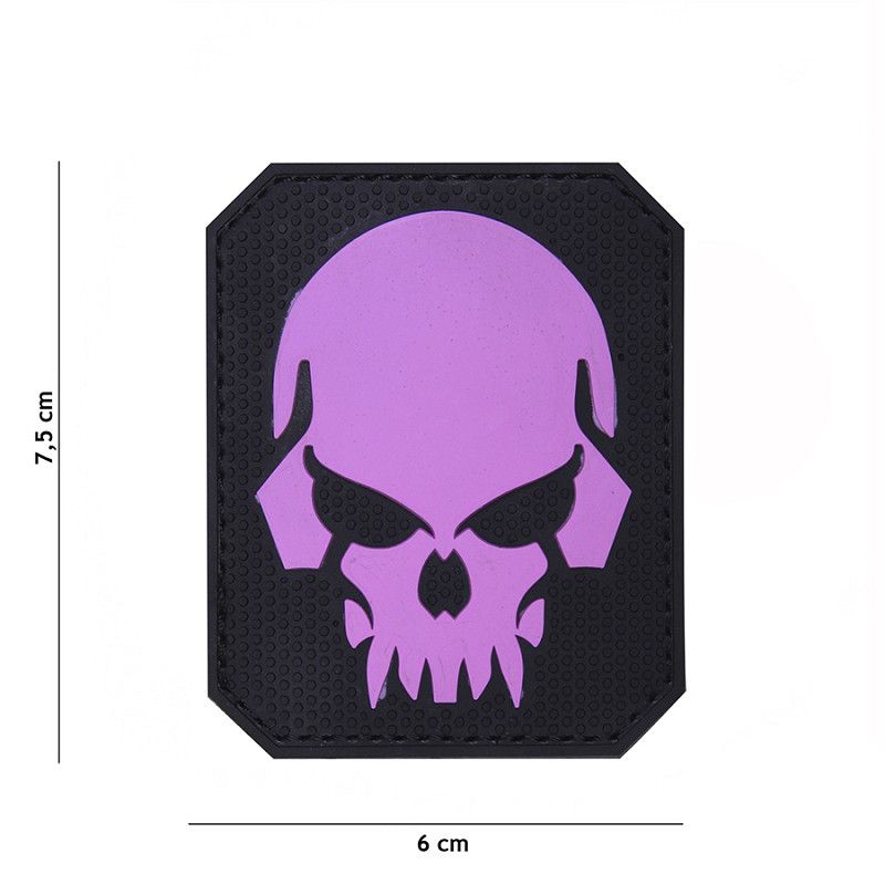 Pirate Skull PVC Patch – Roze
