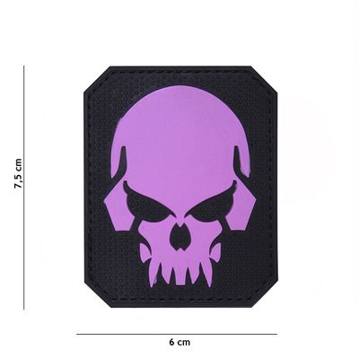 Pirate Skull PVC Patch – Roze