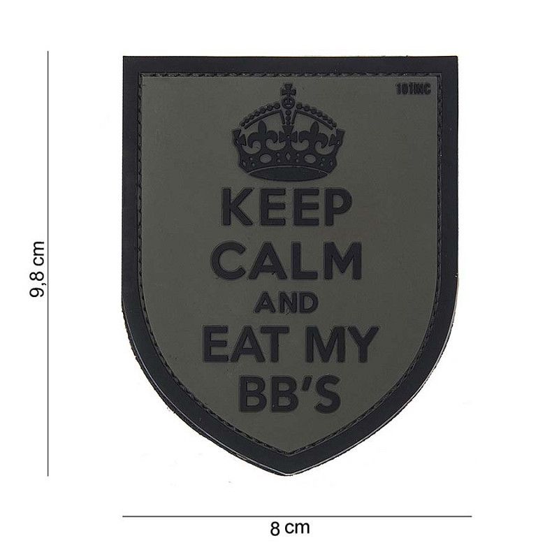 Keep Calm PVC Patch – Grijs