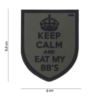Keep Calm PVC Patch – Grijs