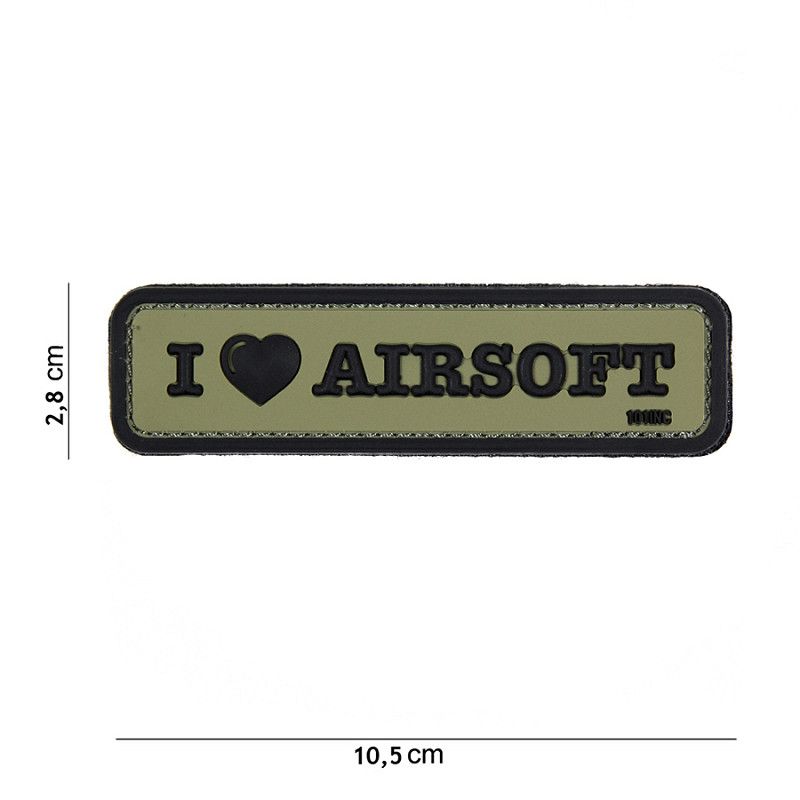 I Love Airsoft PVC Patch – Groen