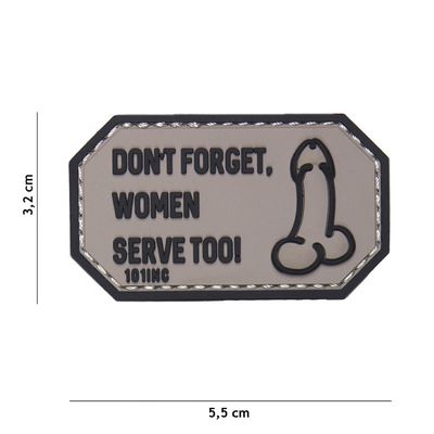 Don&#39;t forget women PVC Patch - Grijs