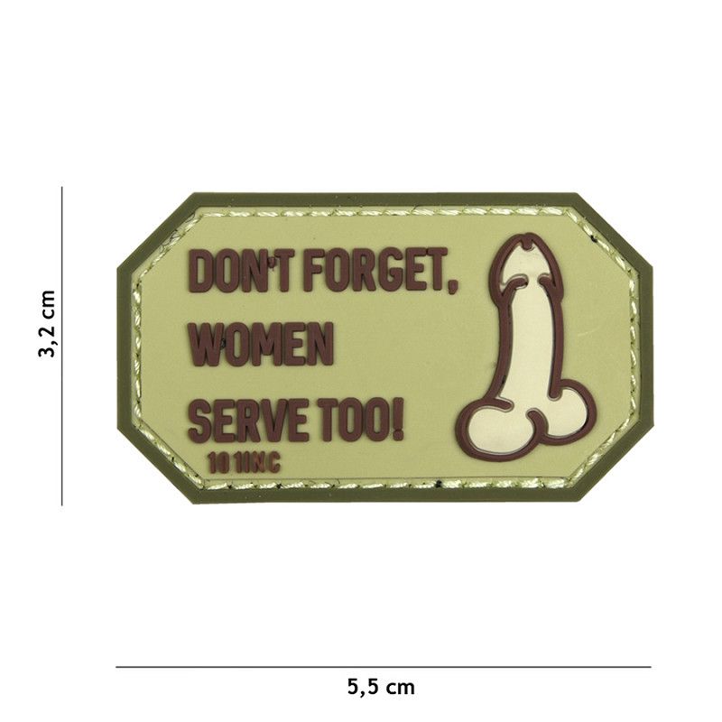Don&#39;t forget women PVC Patch - Coyote