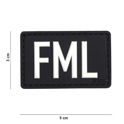 FML (Fuck My Life) PVC Patch – Zwart