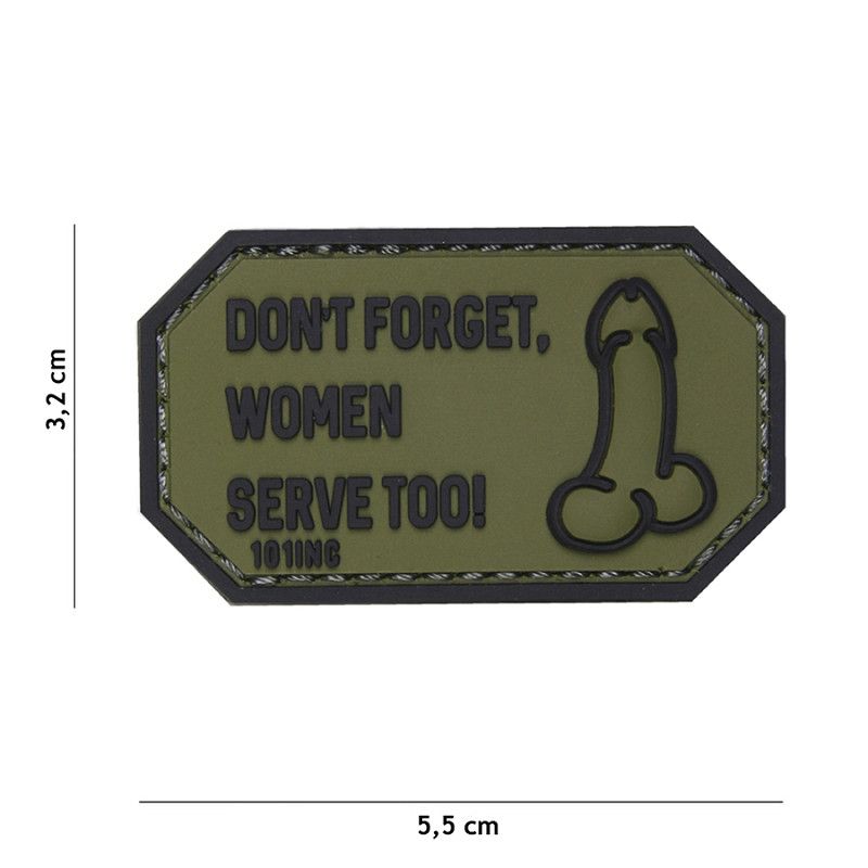 Don&#39;t forget women PVC Patch - Groen