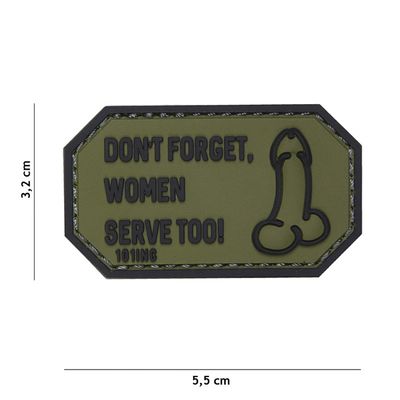 Don&#39;t forget women PVC Patch - Groen