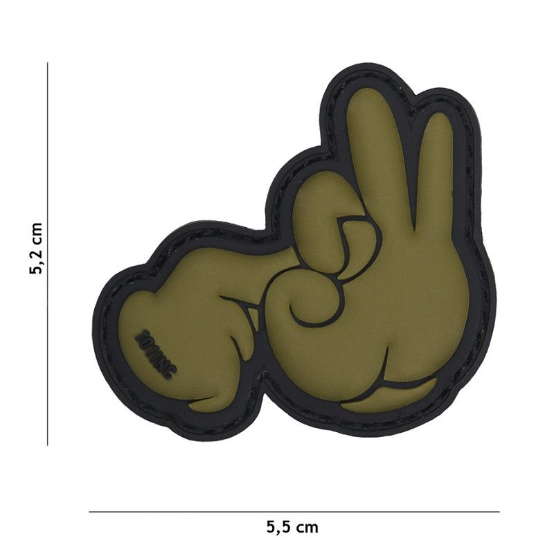 Fuck Fingers PVC Patch – Groen
