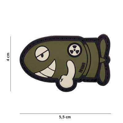 Funny Torpedo PVC Patch – Groen