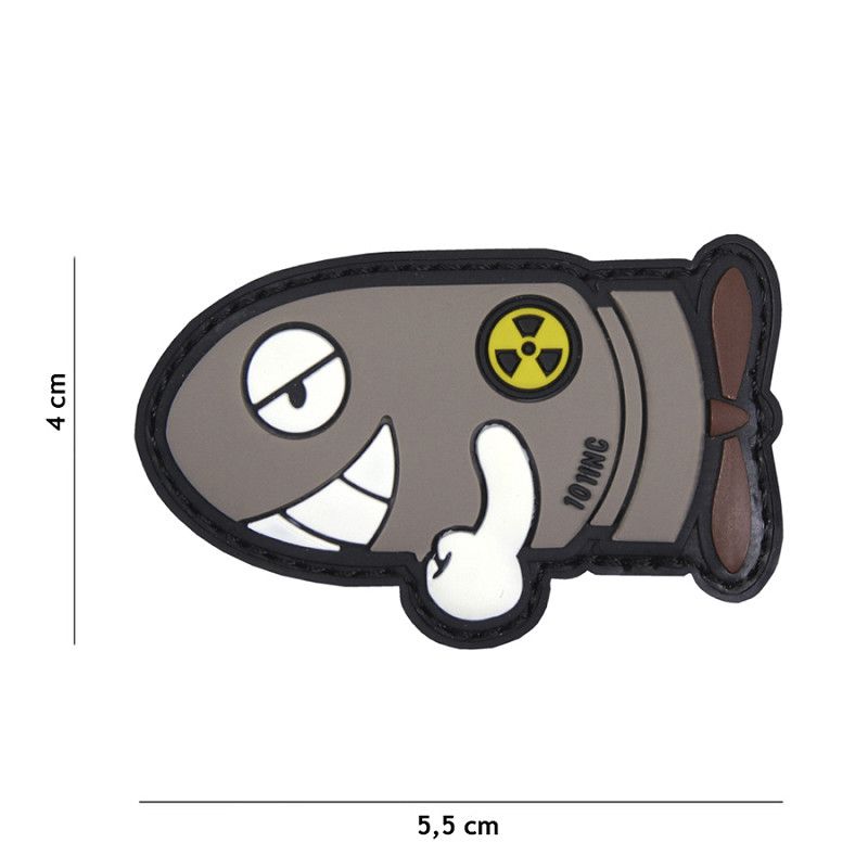 Funny Torpedo PVC Patch – Grijs