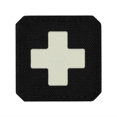 M-Tac patch Medic Cross Laser Cut - Black/Glow in Dark